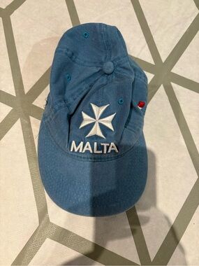 3/15$ Malta Embroidered Blue Baseball Cap